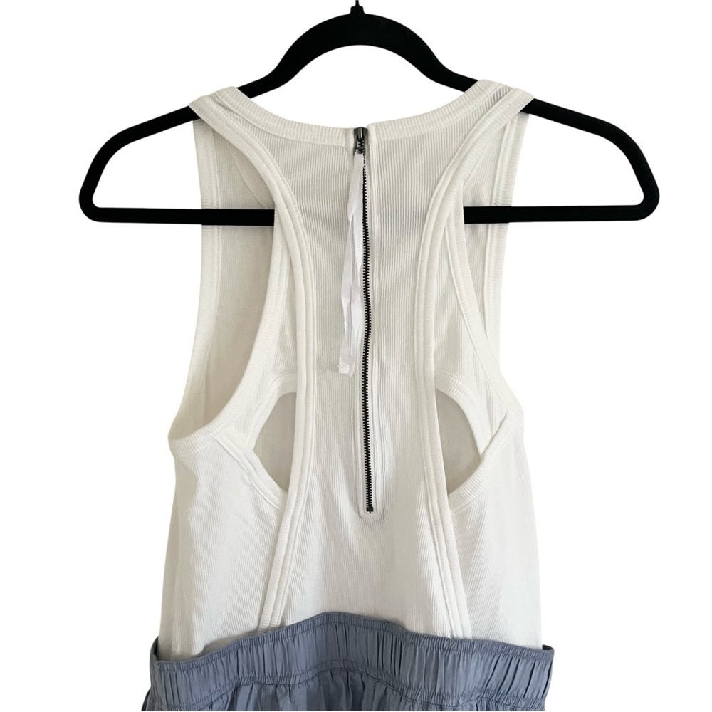 Anthropologie Daily Practice Blue White Messa Sleeveless Jumpsuit NWT Medium - Picture 5 of 11